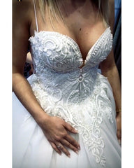 Lace Embroidery Wedding Dresses Sweetheart Ball Gown