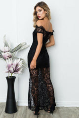 Trumpet/Mermaid Off-the-Shoulder Lace Evening Dresses