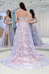 A-Line/Princess Sweetheart Tulle Prom Dresses