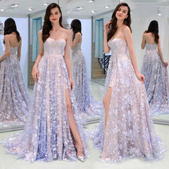 A-Line/Princess Sweetheart Tulle Prom Dresses