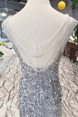 Scoop Neck Sweep TrainTulle Sleeveless Prom Dresses