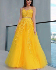 Two Piece Prom Dresses Ball Gown Appliques Beaded - RongMoon