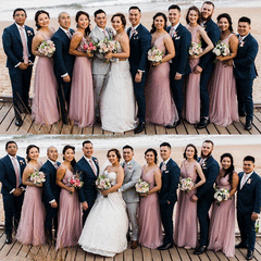 Dusty Pink Plus Size Tulle Bridesmaid Dress-Yedda - RongMoon