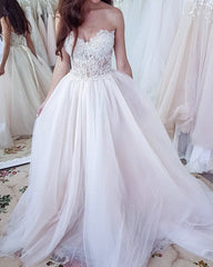 Beach Wedding Dress Lace Sweetheart See Through Corset