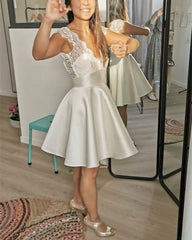 Short Wedding Dress Vintage Lace Cap Sleeves