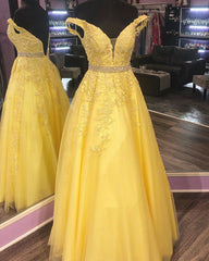 Ball Gown Floor Length Lace Off Shoulder Dresses