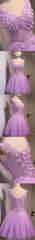 Junior Elegant Vintage Sleeveless V-neck Appliques Beads Lace Up Back For Teen Short Aline Homecoming Dress,BD0116