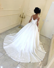 Vintage Satin Ball Gown Wedding Dress Long Sleeves