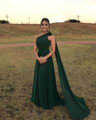 Chiffon One Shoulder Dresses For Maid Of Honor