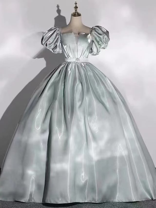 Ball Gown Puffy Sleeves Quinceanera Prom Dress