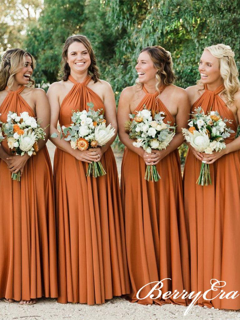 Convertible Long Jersey Bridesmaid Dresses, Popular Bridesmaid Dresses - RongMoon