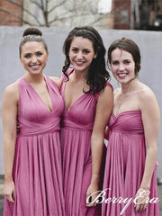 Short Rose Convertible Bridesmaid Dresses - RongMoon