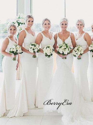 Elegant Long Mermaid Bridesmaid Dresses, Simple Bridesmaid Dresses - RongMoon