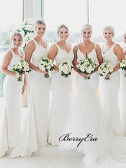 Elegant Long Mermaid Bridesmaid Dresses, Simple Bridesmaid Dresses - RongMoon