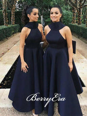 Lovely Satin A-line Long Bridesmaid Dresses, Wedding Guest Dresses - RongMoon