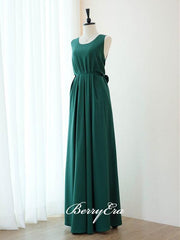 Sleeveless Emerald Green A-line Bridesmaid Dresses - RongMoon