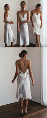 Spaghetti V-neck Bridesmaid Dresses, Popular Bridesmaid Dresses, Bridal Party Dresses - RongMoon