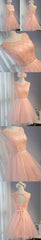 Elegant Diamond Beads  Lace Organza Sleeveless Scoop Neckline Lace Up Back For Teen Lovely Homecoming Dress,BD0127