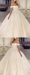 Off The Shoulder White Lace Prom Dress    cg17148