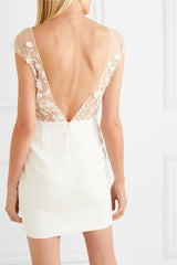 white short wedding dress Homecoming Dress    cg17765