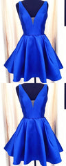 A-Line Short Satin Homecoming Dress    cg18515
