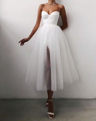 Lovely long prom dress tulle evening dress   cg18798