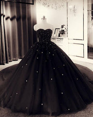 Black quinceanera ball gown dresses Prom Dress A-Line Wedding Dress    cg19349