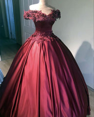 Maroon Wedding Dresses Princess Ball Gown prom dress, evening dress    cg21657