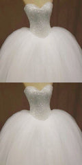 Bling Sweetheart Wedding Dress Drop Waist Ball Gown For Women prom dress, evening dress    cg21658