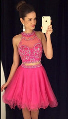 Homecoming Dresses Two Piece Sparkly Short Homecoming Dress         cg22880