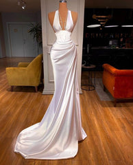 White Prom Dress, Sexy Prom Dresses, Long Evening Dress         cg23047
