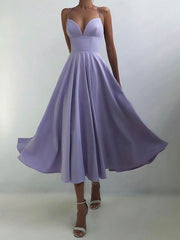 Spaghetti Straps Sleeveless Pleated Party Dress Evening Dress Prom Gown   cg23524