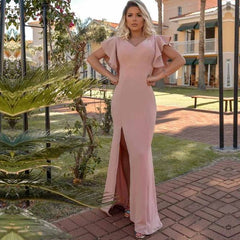 Mermaid pink evening Gowns prom dress        cg23742