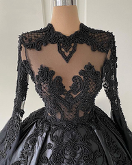Custom Black African Wedding Gown, Satin Black Wedding Dress, African evening prom Dress    cg24812