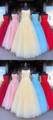 Backless Yellow Pink Blue Red Burgundy Lace Prom Dresses, Backless Lace Formal Evening Bridesmaid Dresses  cg5871