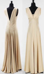 V Neck Sleeveless Party Dress ， Long Prom Dress    cg9268