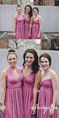 Short Rose Convertible Bridesmaid Dresses - RongMoon