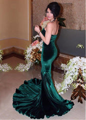 Fleece Sweetheart Green Mermaid Evening Dress