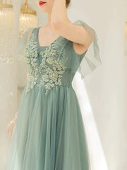 fresh light green bride wedding toast dress dinner annual meeting bridesmaid wedding dress wholesale - RongMoon