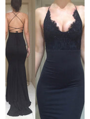 Mermaid / Trumpet Prom Dresses Open Back Dress Formal Sweep / Brush Train Sleeveless Scoop Neck Spandex Backless with Beading