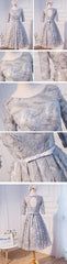 Unique Style Three-quarter Sleeve Full Feather Appliques Keyhole Lace Up Back Tea-Length Homecoming Dress,BD0121
