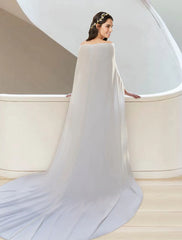 Formal Wedding Dresses Two Piece Sweetheart Strapless Court Train Stretch Fabric Bridal Gowns With Sashes / Ribbons