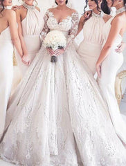 Mermaid / Trumpet Bridesmaid Dress High Neck Sleeveless Sexy Sweep / Brush Train Chiffon with Beading - RongMoon