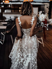 Trumpet Mermaid Lace See Though Sexy Wedding Dress