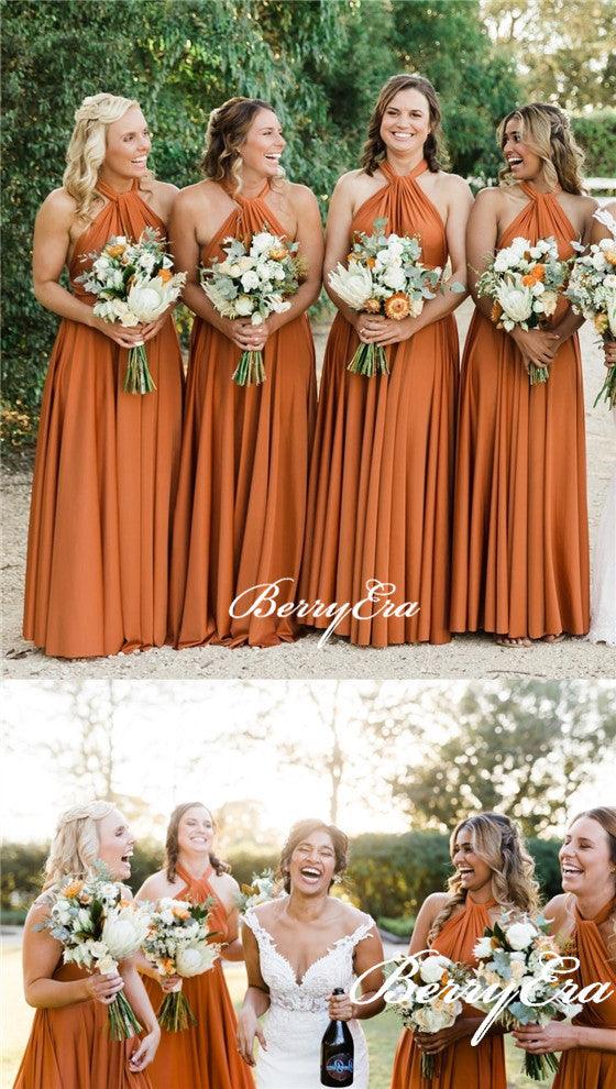 Convertible Long Jersey Bridesmaid Dresses, Popular Bridesmaid Dresses - RongMoon