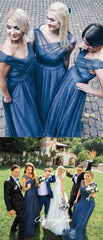 Elegant Long A-line Tulle Sleeveless Bridesmaid Dresses - RongMoon