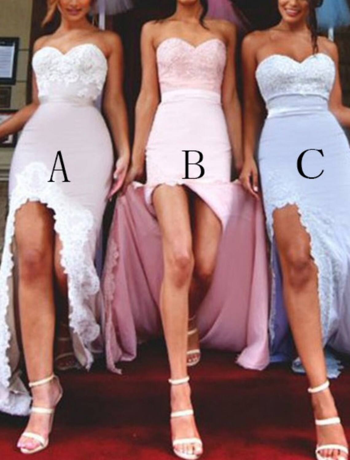 Sheath / Column Bridesmaid Dress Sweetheart Sleeveless Elegant Court Train Lace / Stretch Chiffon with Lace / Solid Color - RongMoon