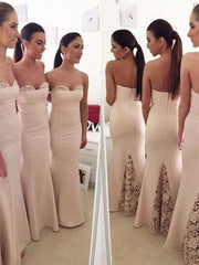 Mermaid Satin Sweetheart Lace Bridesmaid Dress