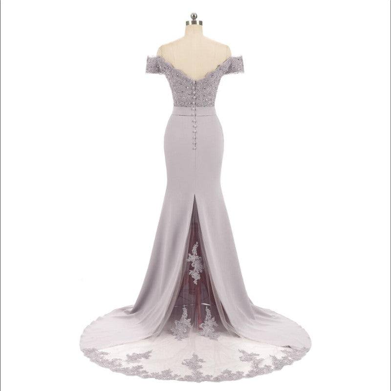 Golden Beaded Mermaid Bridesmaid Dresses Party Gowns - RongMoon