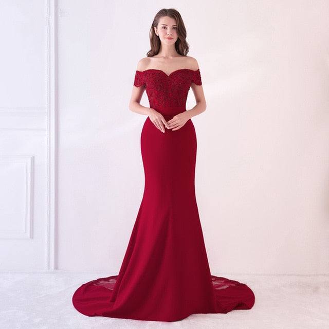 Golden Beaded Mermaid Bridesmaid Dresses Party Gowns - RongMoon